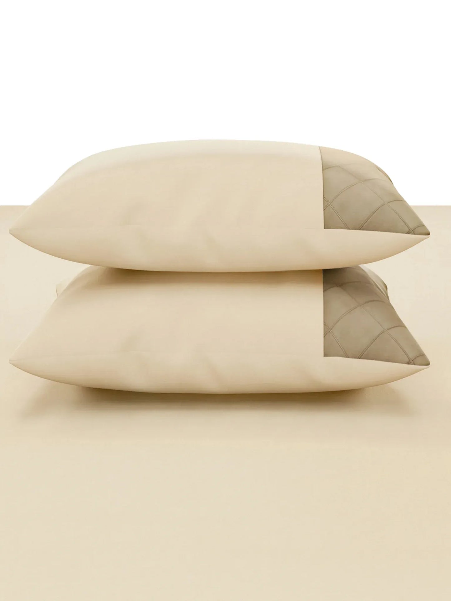 TRELLIS-BISCOTTI-FRENCH OAK KING BED SHEET SET | 1 KING BEDSHEET, 2Pcs PILLOW COVERS