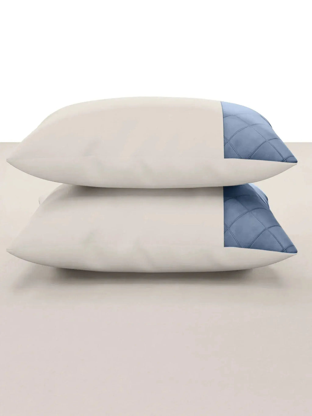 TRELLIS-PUMICE STONE-BLUEFIN KING BED SHEET SET | 1 KING BEDSHEET, 2Pcs PILLOW COVERS Sansaar A D'decor Brand