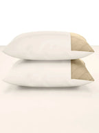 TRELLIS-SNOW WHITE- FRENCH OAK KING BED SHEET SET | 1 KING BEDSHEET, 2Pcs PILLOW COVERS Sansaar A D'decor Brand