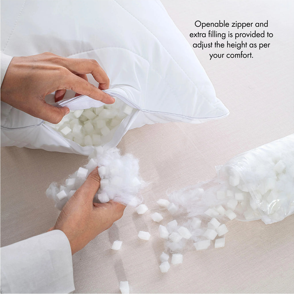 Sleepology Luxury Pillow | Adjustable Filling - Neck & Shoulder Support