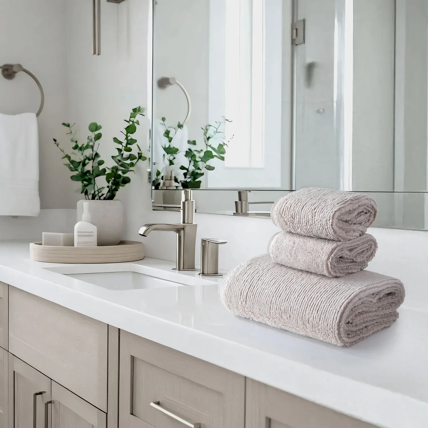 Earth Cotton 3pc Towel Set - 100% Cotton Towels Color : Burnt Amber