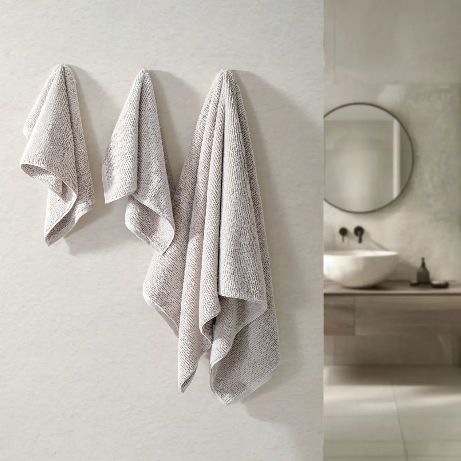 Earth Cotton 3pc Towel Set - 100% Cotton Towels Color : Burnt Amber