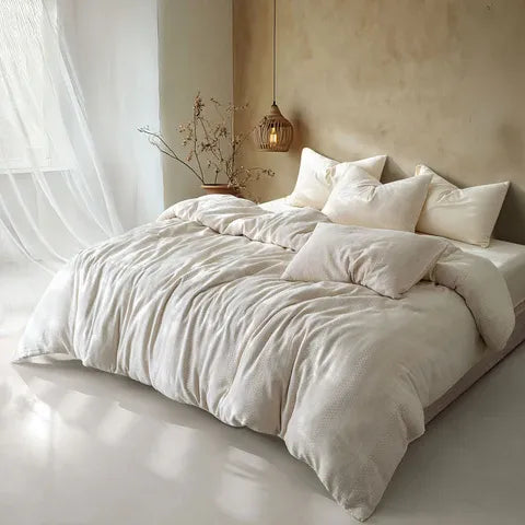 Linen Cotton JQ Bedding Collection - Everyday Softness | Color : Brushmark