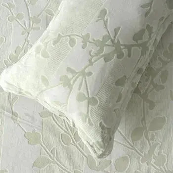 Florida Imagica King Size Warm Bedsheet for Winter with Pillow Covers - Velvet Pattern - Signature Burnout Technique Florida