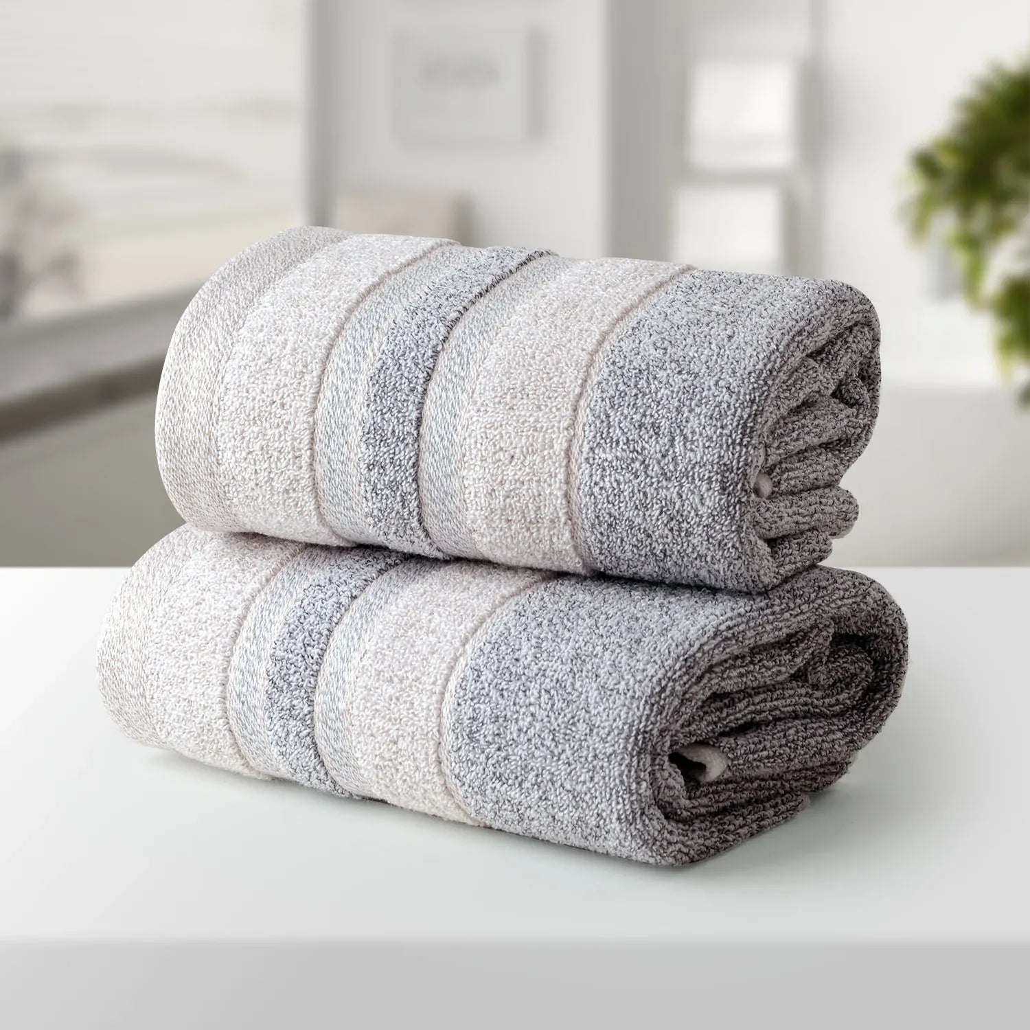 100% Luxury 2pcs Cotton Hand Towel - Pure Indulgence | Color : Grey 01