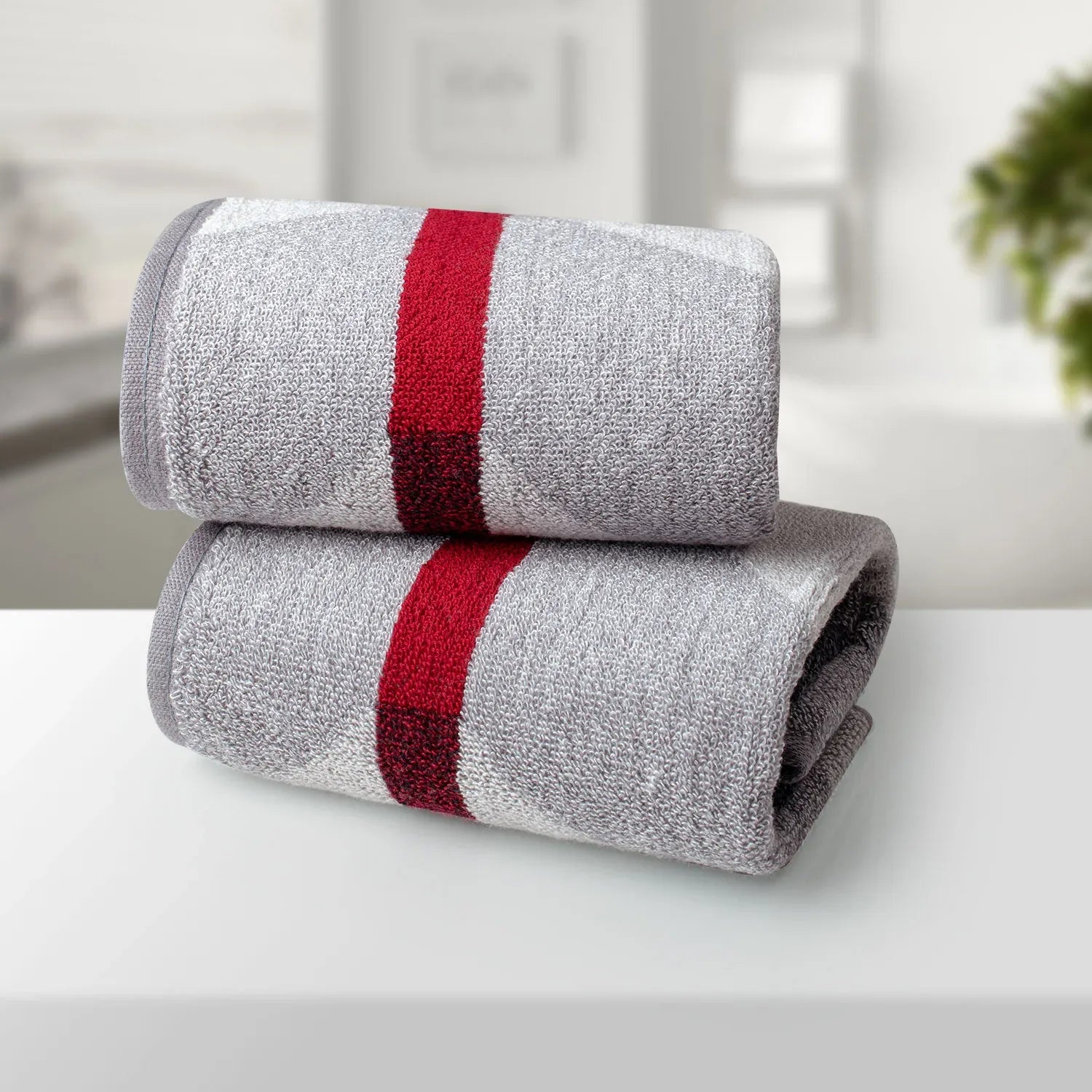 100% Luxury 2pcs Cotton Hand Towel - Pure Indulgence | Color : Grey 02