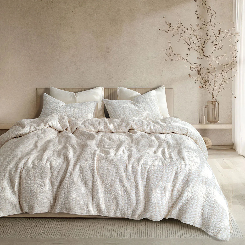 Linen Cotton JQ Bedding Collection - Everyday Softness | Color : Rowan