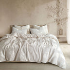 Linen Cotton JQ Bedding Collection - Everyday Softness | Color : Rowan