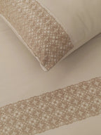 CLASSIQUE-LINEN KING BED SHEET SET | 1 KING BEDSHEET, 2Pcs PILLOW COVERS Sansaar A D'decor Brand
