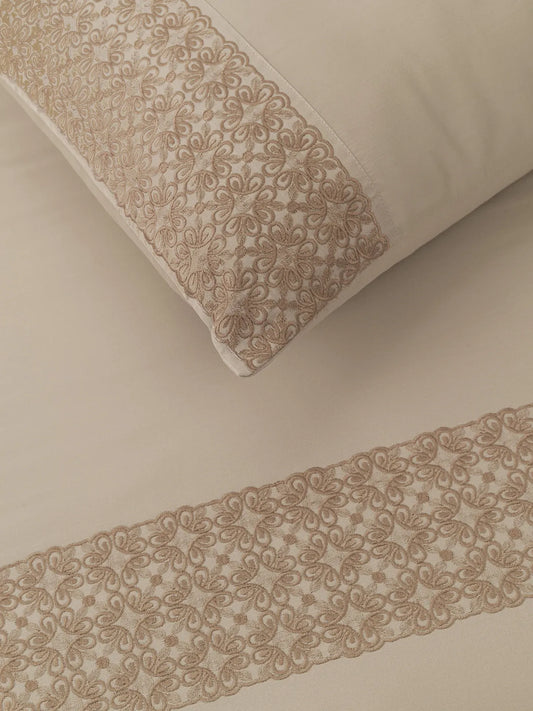 CLASSIQUE-LINEN KING BED SHEET SET | 1 KING BEDSHEET, 2Pcs PILLOW COVERS