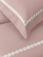 PEARLS-DUSTY ROSE KING BED SHEET SET FILIGREE-FRENCH OAK KING BED SHEET SET | 1 KING BEDSHEET , 2Pcs PILLOW COVERS Sansaar A D'decor Brand