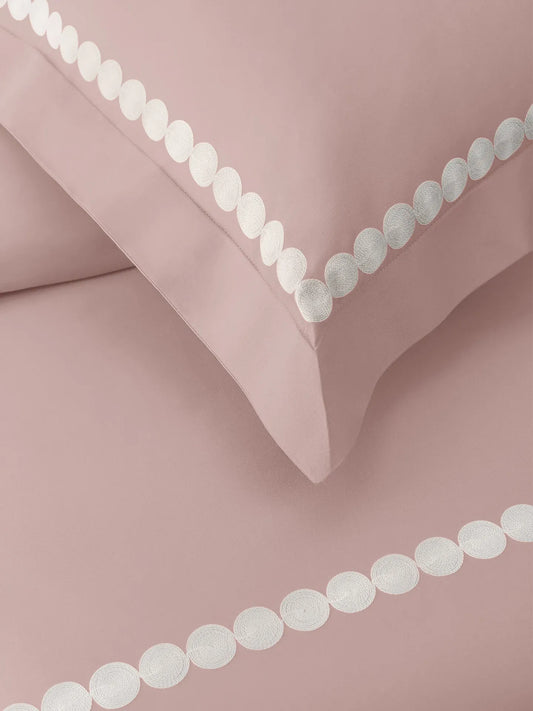 PEARLS-DUSTY ROSE KING BED SHEET SET FILIGREE-FRENCH OAK KING BED SHEET SET | 1 KING BEDSHEET , 2Pcs PILLOW COVERS