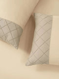 TRELLIS-BISCOTTI-FRENCH OAK KING BED SHEET SET | 1 KING BEDSHEET, 2Pcs PILLOW COVERS Sansaar A D'decor Brand