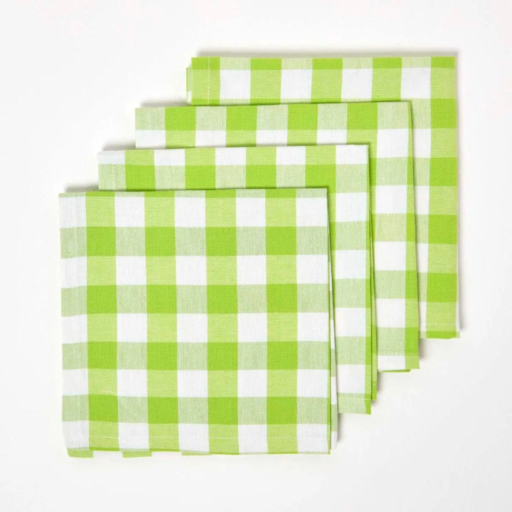 Gingham Table Napkin 45×45 cm Set of 12Pcs - grahsajja
