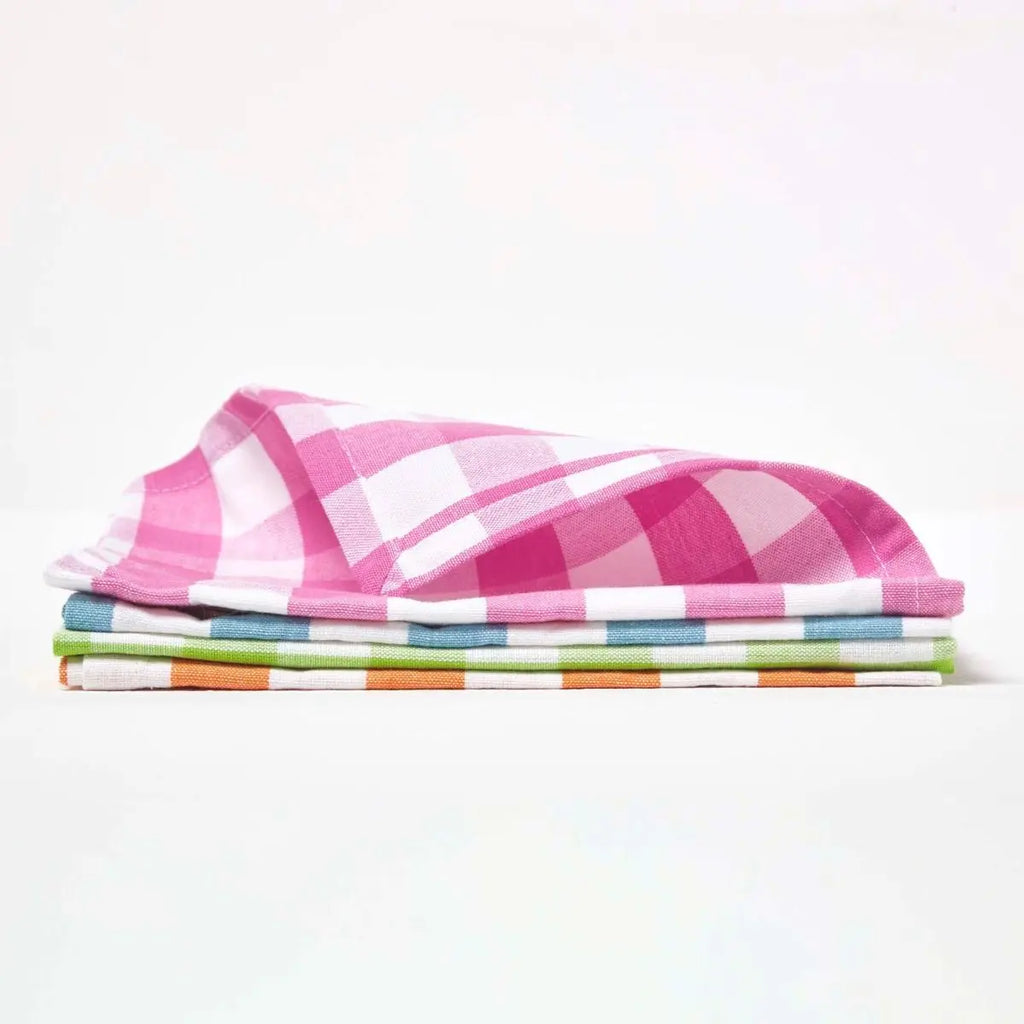 Gingham Table Napkin 45×45 cm Set of 12Pcs - grahsajja