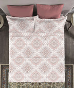 TRIDENT Nectarsoft Printed Bedsheet , 400TC , 100% Cotton - MATILDA WINE Trident