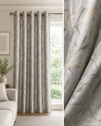 Gold  Leaf Curtain | Grahsajja | Polyester | 48 Inch Width