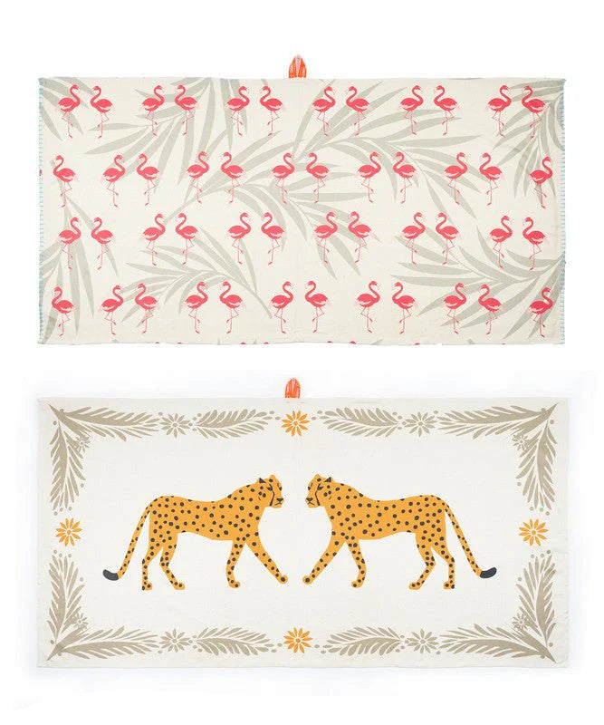 Doctor Towel Tropical Flamingo Bamboo Bath Towel 70 cm X 140 cm - grahsajja