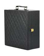 6 Glass Portable bar Set, Quilted Black GLASKART