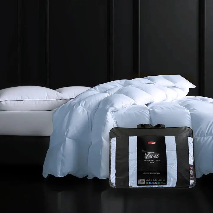 Tevel Down Feather Duvet- 575 GSM Sky blue Sassoon